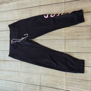 Juicy Couture Velour Black Zuma Jogger Pant Small